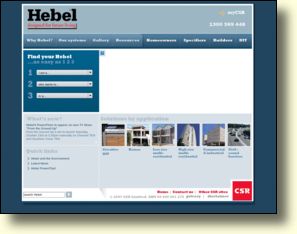 WebSite: Hebel - designed for future living