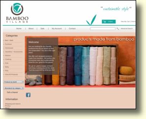 WebSite: Bamboo Village - sustainable bamboo products