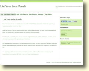 WebSite: List Your Solar Panels