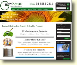 WebSite: G warehouse for Healthy Green Living