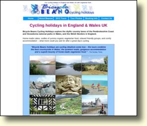 WebSite: Bicycle Beano Veggie Cycling Holidays