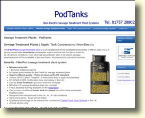 WebSite: PodTanks Sustainable Sewage Treatment Plants