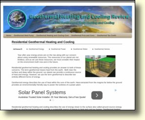 WebSite: Geothermal Heating and Cooling Review